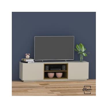 Imagem de Rack Home Olivar Saara com 180 cm de Largura e 2 Portas, Ideal para TV de até 65”