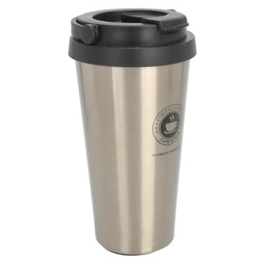 Imagem de Caneca de café de Aço Inoxidável Portátil de Pouco Peso da Tampa 500ml da Caneca de café do Curso para Conduzir (500ml)