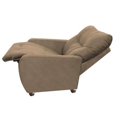 Imagem de Poltrona Para Extensão De Cílios Reclinável Suede Imperio Moderno Capuccino