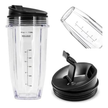 Imagem de Copo Com Tampa Flip-top 710ml Compatível Nutri Ninja Auto Iq Bl450 Bl456 Bl480