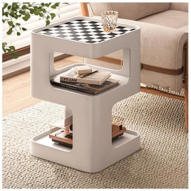 Imagem de KCTOT Mesa de cabeceira para quarto rack de armazenamento de cabeceira mesa de canto de cama economia de espaço estreito, mesa de cabeceira armário lateral de armazenamento aberto (cor: C, tamanho: 40 x 40 x 55 cm (15,7 x 15,7 x 25,6 pol))