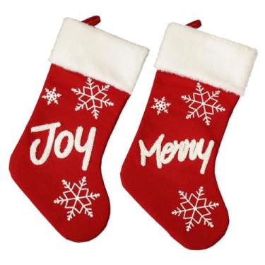Imagem de ABOOFAN 2 Peças De Pelúcia Para Colher Garfo Saco De Presente De Papai Noel Meias De Na...