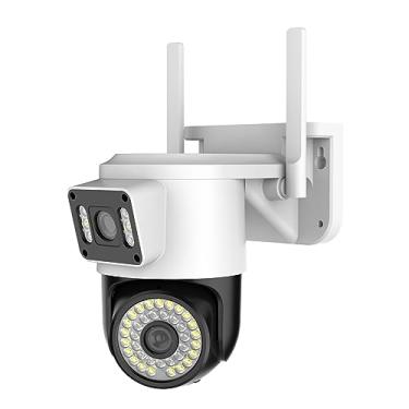 Imagem de Câmera de segurança WiFi dupla 1080P 2MP Câmera dupla 2.4G/5GHz WiFi para alarme de detecção de segurança doméstica Intercomunicador bidirecional APP:yoosee