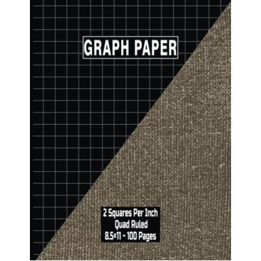 Imagem de Dot Graph Paper Notebook 8.5 × 11: 2 Squares Per Inch Quad Ruled Journal For Kids, Teens, Adults, 2×2 Dotted Graph Composition Notebook for Math and ... Drawing, 1/2 Inch Squares Grid With Dots