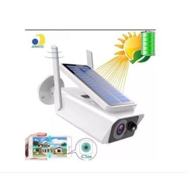 Imagem de Câmera Ip Wifi Segurança Ip66 Energia Solar Full Hd Externa