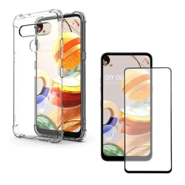 Imagem de Kit Capinha Anti Impacto Com Bordas + Película De Vidro 3d 9d Compatível LG K61