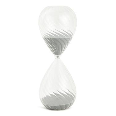 Imagem de Ampulheta Decorativa em Vidro Areia Cinza 90 Minutos 30cm 18308 Mart