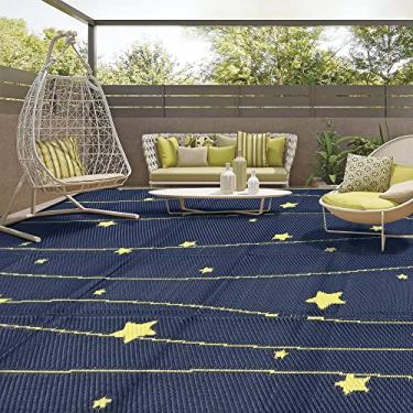 Imagem de Boulder Bee Tapetes de exterior | Tapete de palha de plástico | Tapetes de acampamento ao ar livre à prova d'água | Tapete de piquenique de secagem rápida | Tapetes de praia reversíveis sem areia | 1,2 x 8 pés | 1,2 kg