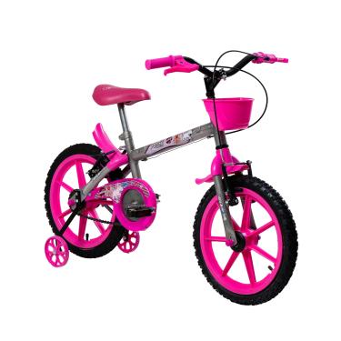 Imagem de TK3 Track Bicicleta Infantil Aro 16 Pinky Grafite e Rosa