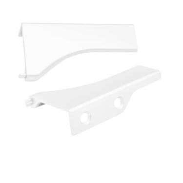 Imagem de Par Ponteira Acabamento Puxador Perfil Arezzo RM183 MMO2018 Facetato PE-183 Compatível com MDF de 18mm Acabamento Fosco Ideal para Móveis Planejados e Marcenaria Utilika Distribuidora® (Branco)