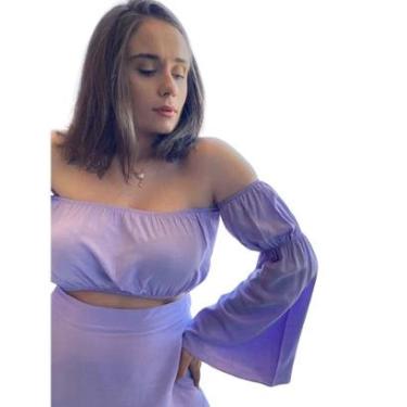Imagem de Blusa Cropped Ciganinha Viscose-Feminino