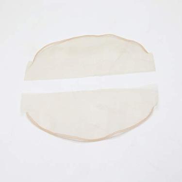 Imagem de BTWTRY Rede frontal de renda 33 x 10 cm, cor transparente, base de fecho frontal de renda suíça, 2 peças, acessórios para peruca de base, rede de renda para fazer frontal (rede de renda 33 x 10 cm,