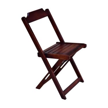 Imagem de Cadeira Dobrável de Madeira Maciça - Imbuia 
