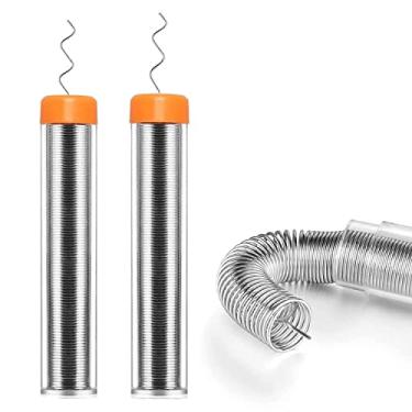 Imagem de 2 peças de fio de solda, 1 mm de diâmetro de solda de núcleo de resina para reparo eletrônico de componentes de solda elétrica (rede 20g)