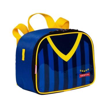 Imagem de Lancheira Pequena 2 Em 1 Sestini 20Y Futebol Azul