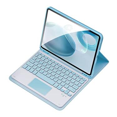 Imagem de Teclado USB sem fio BT com capa protetora de couro PU para tablet compatível com iPad 10 10,9 pol. type5