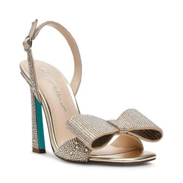 Imagem de Betsey Johnson Sandália feminina de salto Joel, Ouro claro, 35