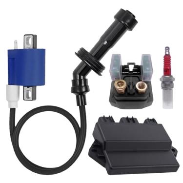 Imagem de 5LP-85540-20-00 Kit de unidade de módulo de caixa CDI com bobina de ignição de relé solenoide de partida vela de ignição para YAMAHA YFM660 Raptor 660R 2002-2008