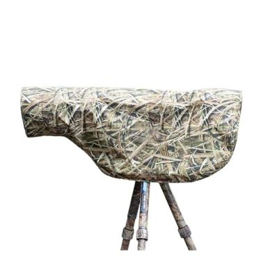 Imagem de CHASING BIRDS Capa de chuva impermeável camuflada para câmera e lente compatível com Canon, Sony, Nikon, Sigma, Tamron, Fujifilm Olympus 300/400/500/600/800 mm (Camuflagem de palha, G)