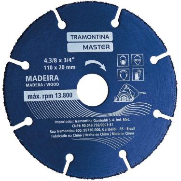 Imagem de Disco De Corte Para Madeira 4.3-8`` Tramontina Para Serra Marmore