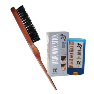 Imagem de Escova Fina Penteados+Cera Modeladora 15g Wax Stick Anaconda