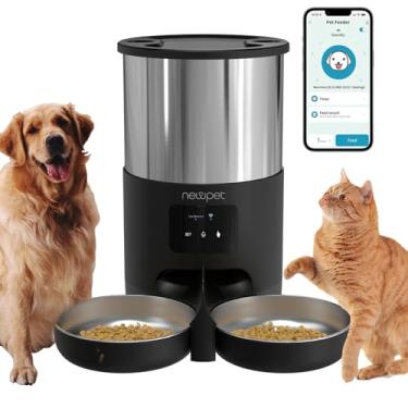 Imagem de 5L Alimentador Automatico Pet, Tuya WiFi Alimentador Automatico Gatos, Fácil de Programar Pequenos Animais de Estimação em Ambientes Internos