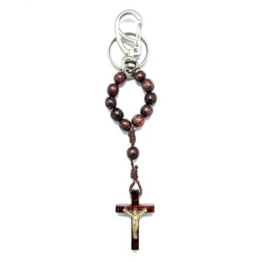 Imagem de Chaveiro Dezena de Terço em Madeira