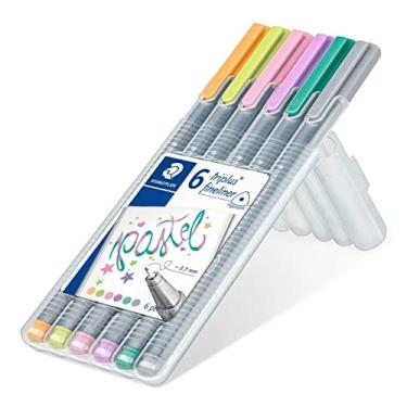 Imagem de Caneta Triangular 0.3mm, Staedtler, Fineliner Triplus Pastel, 334 SB6CS103, 6 Cores