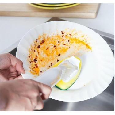 Imagem de Kit 4 Un Bucha Para Lavar Louça Com Reservatório 130ml - clean tech