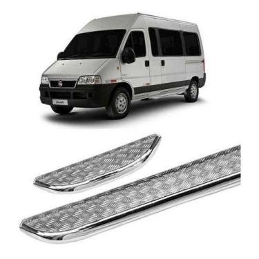 Imagem de Estribo Ducato Teto Alto Par Chapa Cromado - HOZZ