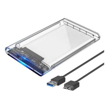 Imagem de Case Para Hd Transparente Externo Gaveta 2,5 Usb 3.0 Rápido - casehd