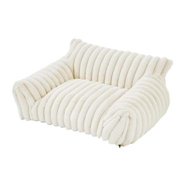 Imagem de Generic Cama para animais de estimação Cama para cães, portátil, fundo antiderrapante, moda, camas macias e confortáveis para gatos internos Sofá para gatos, Branco
