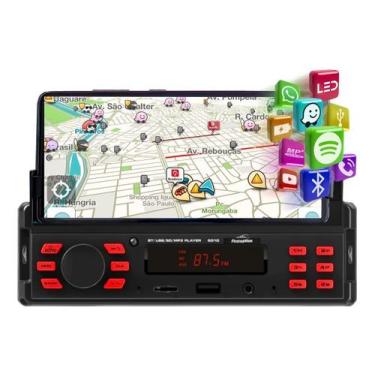 Imagem de Som Automotivo Rádio Mp3 Porta Celular Bluetooth Usb Sd Aux - First Op