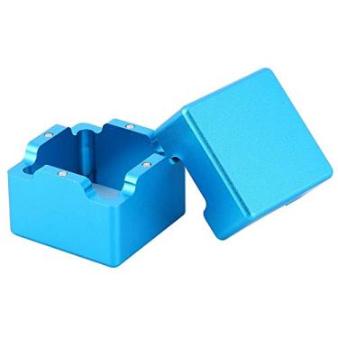 Imagem de Suporte de Giz de Alumínio Portátil, Bilhar, Sinuca, Piscina, Giz, Capa Preta, Suporte de Giz para Fácil Armazenamento (Azul)