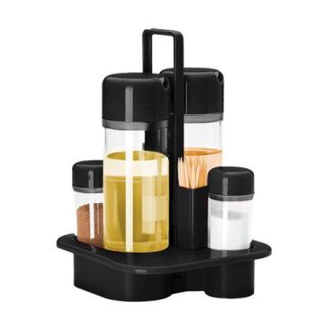 Imagem de Galheteiro Porta Condimentos De Mesa Temperos Azeite Vinagre - Monte L
