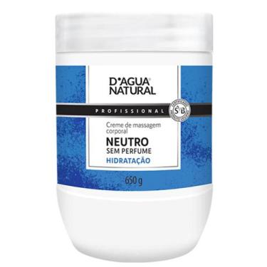 Imagem de Creme De Massagem Corporal Dagua Natural Neutro 650g Sem Perfume Hidra