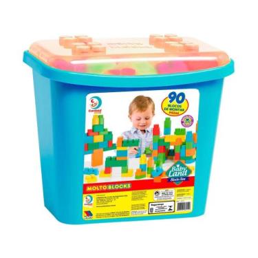 Imagem de Blocos de Montar Block Box Meninos Cardoso Toys - 90 Peças