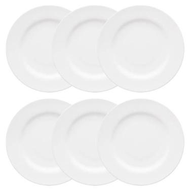 Imagem de Conjunto de Pratos Rasos 06 Peças Flamingo White Oxford