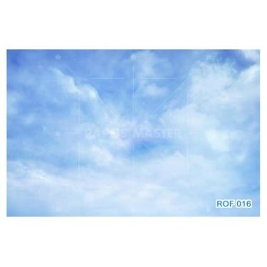 Imagem de Papel De Teto Céu Azul Nuvem Branca Dia Manhã 3,5M Rof16 - Você Decora