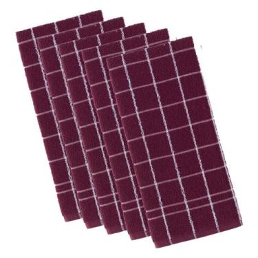 Imagem de Kit 5 panos de prato teka chef premium atoalhado 100% algodão 45 x 70c