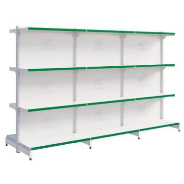 Imagem de Gôndola De Centro Para Mercado 1 Inicial E 2 Continuações 1,37m Bandej