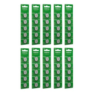 Imagem de Kit 50 baterias moeda botao litio pilha relogio 3v cr2032 intelbras