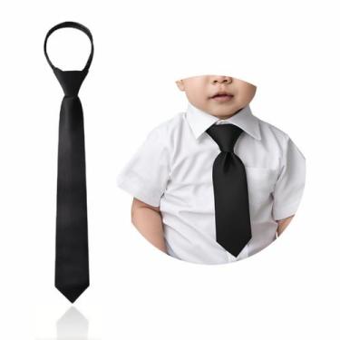 Imagem de Gravat Slim Social Com Nó Pronto E zíper Infantil RN a 6 Anos - MCOLIS
