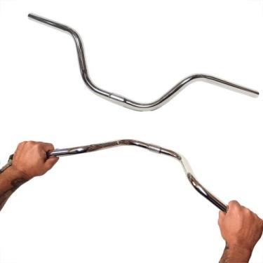 Imagem de Guidao De Bicicleta Bike Tipo Poti Alto 25.4mm x 680mm Cromado Barra F