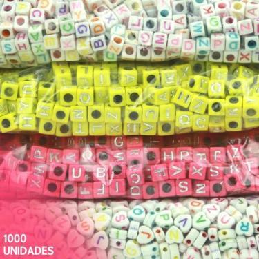 Imagem de Miçangas Para Pulseira - Letras - C/1000 Peças M01 - Nybc