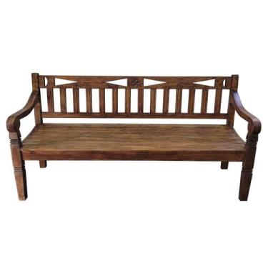 Imagem de Banco Rústico Canário Em Madeira De Demolição - Cód 151 - Barrocarte