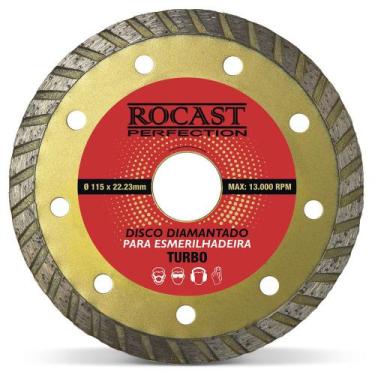 Imagem de Disco Diamantado  Esmerilhadeira 115 X 22 Mm Turbo - ROCAST