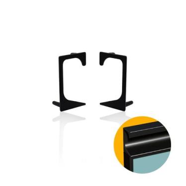 Imagem de Ponteira Vazada Preta Para Puxador Gola de 20 Mm Pe179 Rometal, PE-179