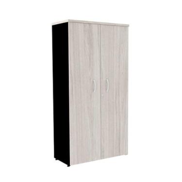 Imagem de Armario Alto 02 Portas P25 Pandin 1,60 M Casablanca e Preto