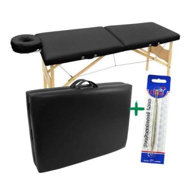 Imagem de Kit Maca Divã Dobrável Maleta Legno Vega Capacidade 300kg, Extrator In